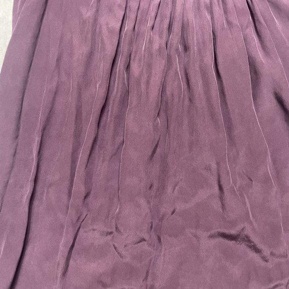 Sunner Pea In A Pod Women's Sz L Tie Short Sleeve Silk Blouse Dress Tunic Purple - Picture 2 of 7